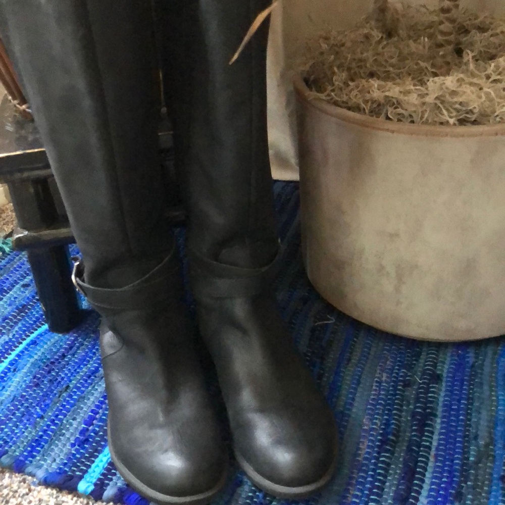 Lucky Brand black riding boots
